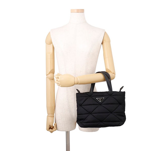 プラダ ハンドバッグ スモール パデッドRe-Nylon トートバッグ ナイロン 1BG373 PRADA 2wayショルダー 黒
