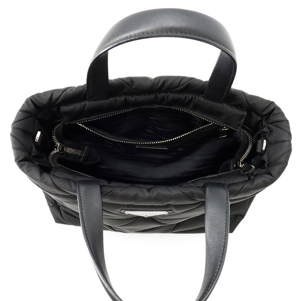 プラダ ハンドバッグ スモール パデッドRe-Nylon トートバッグ ナイロン 1BG373 PRADA 2wayショルダー 黒