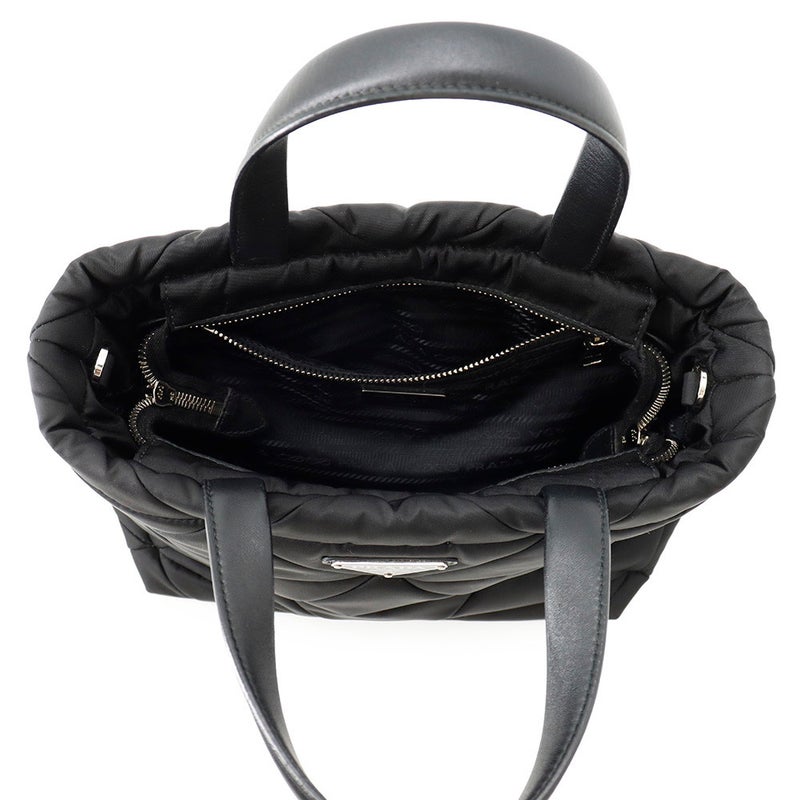 プラダ ハンドバッグ スモール パデッドRe-Nylon トートバッグ ナイロン 1BG373 PRADA 2wayショルダー 黒