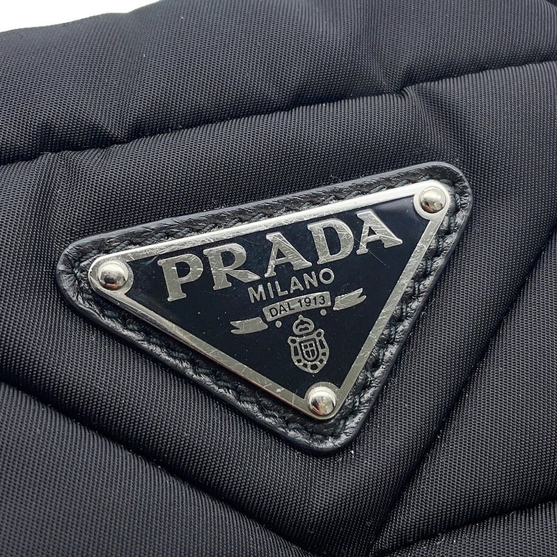 プラダ ハンドバッグ スモール パデッドRe-Nylon トートバッグ ナイロン 1BG373 PRADA 2wayショルダー 黒