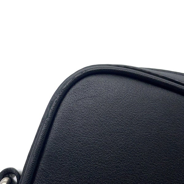 セリーヌ ショルダーバッグ ロゴ ミディアム メッセンジャーバッグ レザー 194503DOT CELINE 黒
