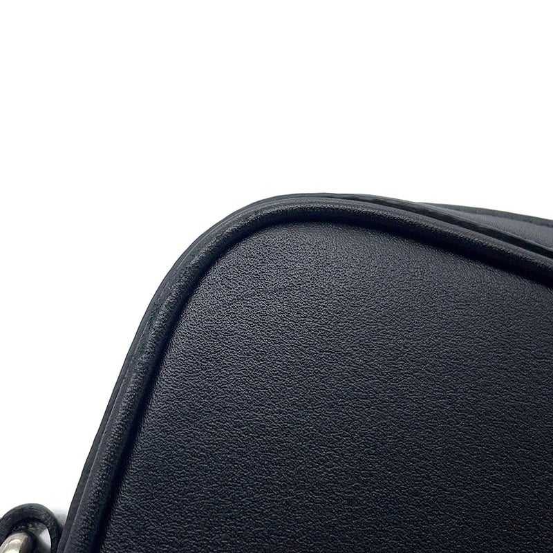セリーヌ ショルダーバッグ ロゴ ミディアム メッセンジャーバッグ レザー 194503DOT CELINE 黒
