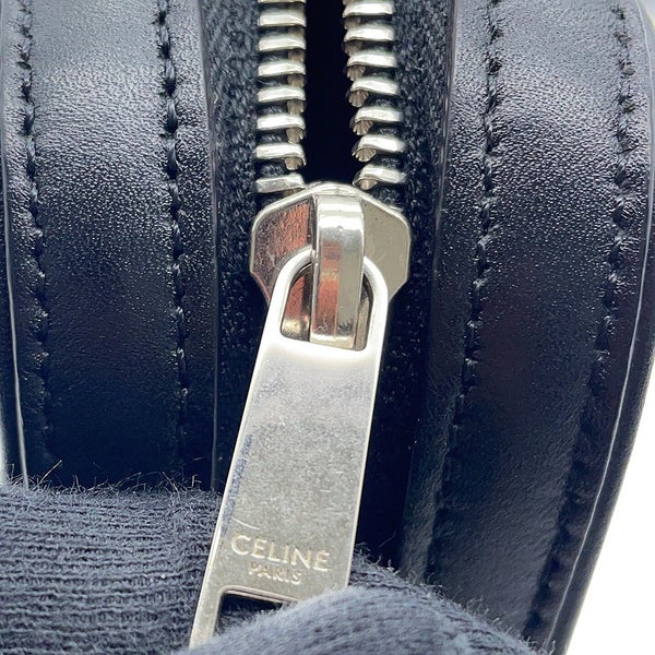 セリーヌ ショルダーバッグ ロゴ ミディアム メッセンジャーバッグ レザー 194503DOT CELINE 黒