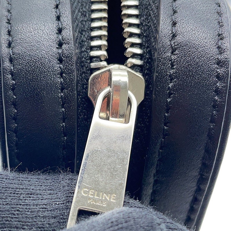 セリーヌ ショルダーバッグ ロゴ ミディアム メッセンジャーバッグ レザー 194503DOT CELINE 黒