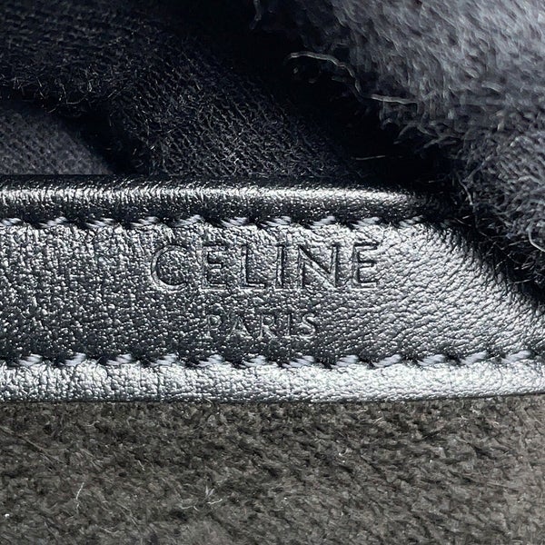 セリーヌ ショルダーバッグ ロゴ ミディアム メッセンジャーバッグ レザー 194503DOT CELINE 黒