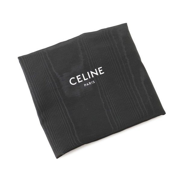 セリーヌ ショルダーバッグ ロゴ ミディアム メッセンジャーバッグ レザー 194503DOT CELINE 黒