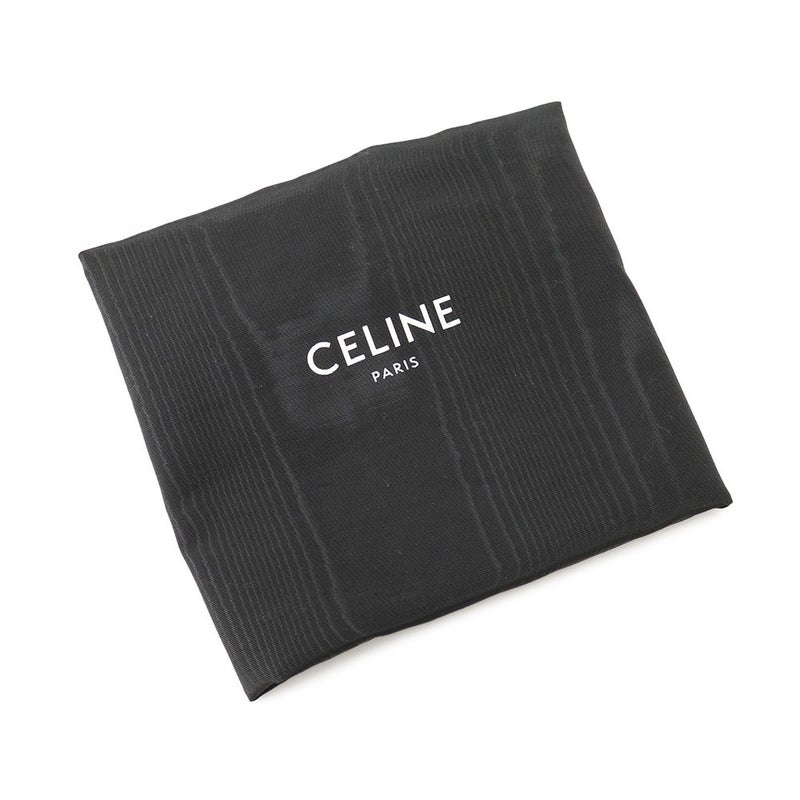 セリーヌ ショルダーバッグ ロゴ ミディアム メッセンジャーバッグ レザー 194503DOT CELINE 黒