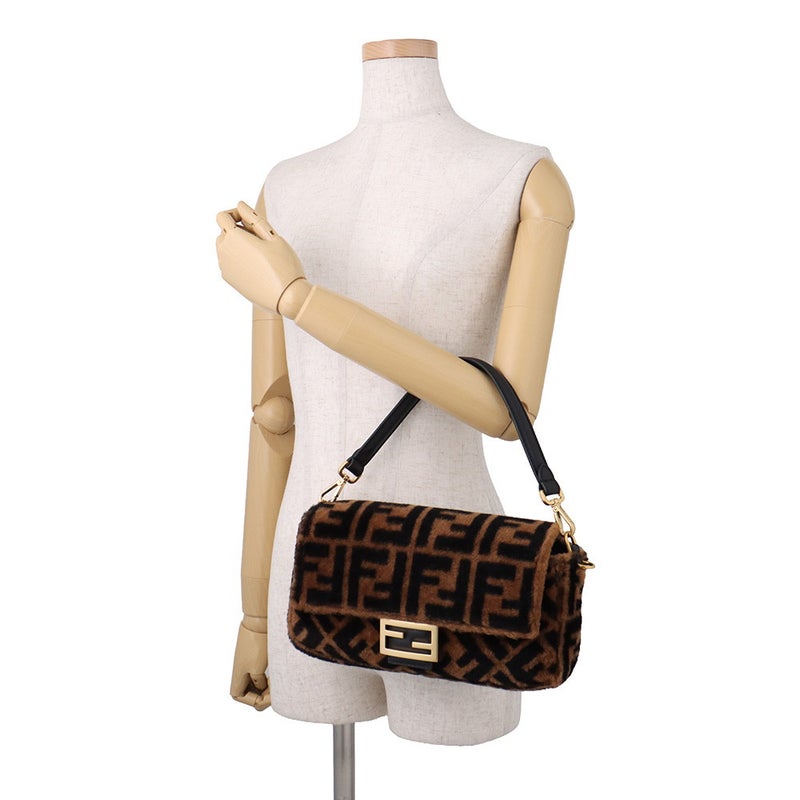 フェンディ ハンドバッグ ズッカ柄 バケット ファー/レザー 8BR600 FENDI バッグ ワンショルダー