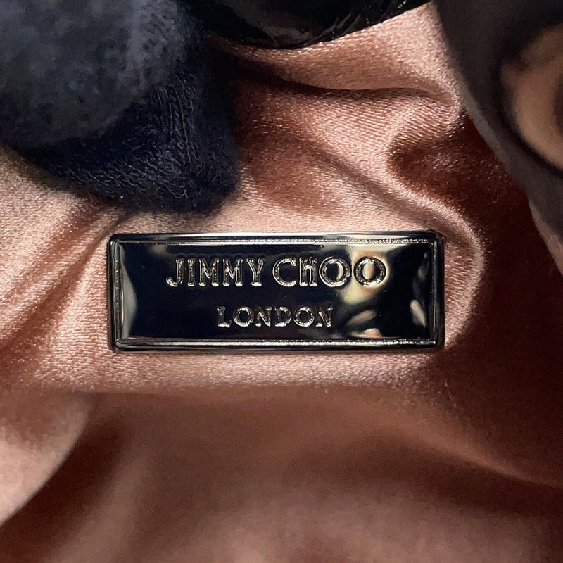 ジミーチュウ チェーンショルダーバッグ マイクロ ボンボン リボンデザイン MICROBONBONBYL JIMMY CHOO 黒