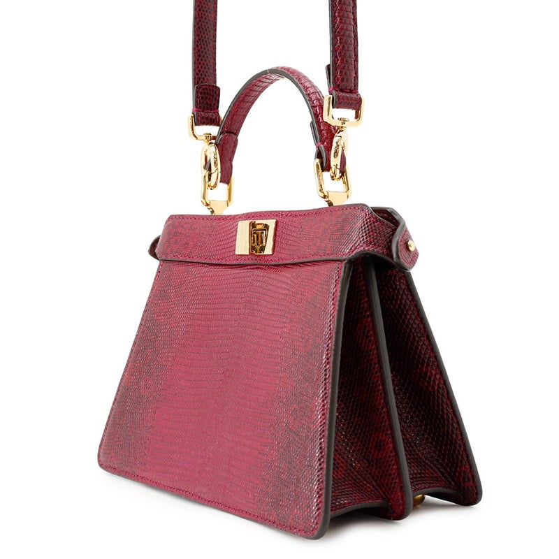 フェンディ ハンドバッグ ピーカブー アイシーユー ISeeU プチ リザード 8BN335 FENDI 2way