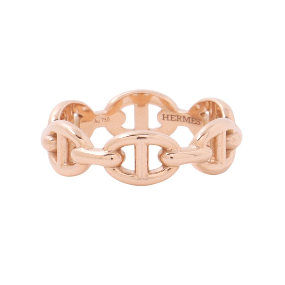 ［新品］エルメス／アンシェネリング シェーヌダンクルリング　18K PG 52 エルメス リング シェーヌダンクル アンシェネPM Enchainee K18PG