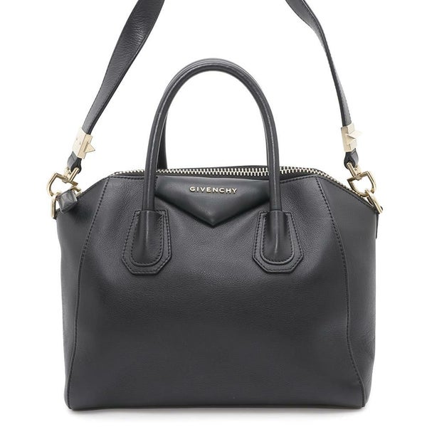 ジバンシー ハンドバッグ アンティゴナ レザー GIVENCHY 2wayショルダーバッグ 黒