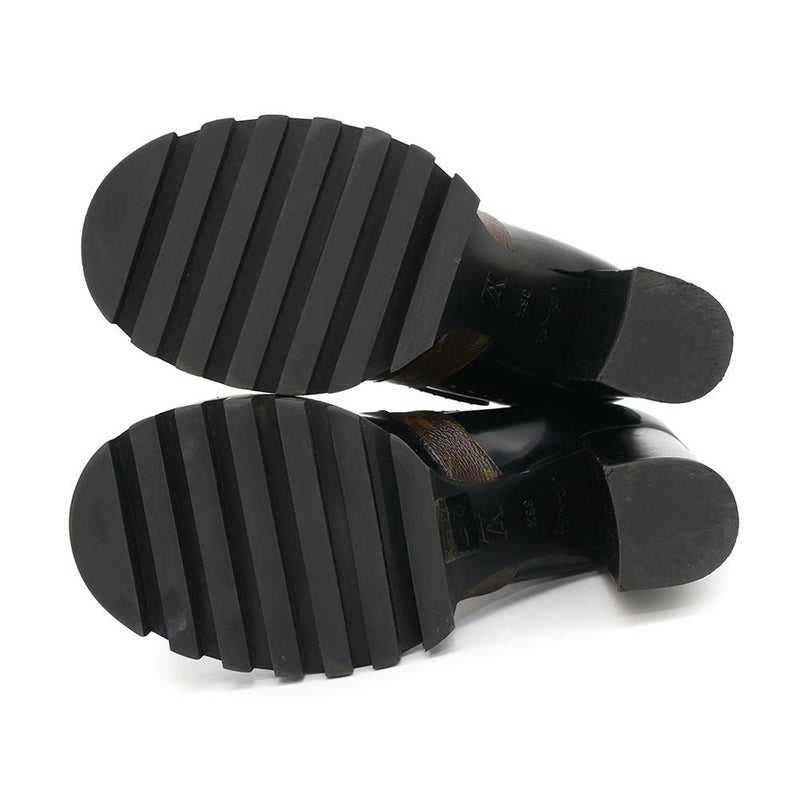 ルイヴィトン ブーツ スタートレイルライン モノグラム パテント レディースサイズ36 1/2 LOUIS VUITTON 靴 ブラック 黒