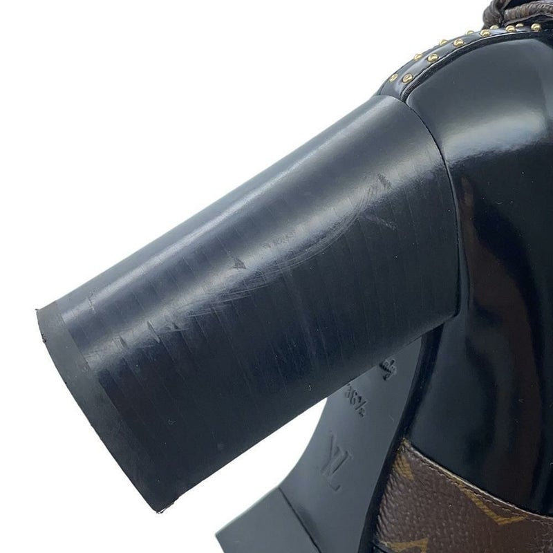 ルイヴィトン ブーツ スタートレイルライン モノグラム パテント レディースサイズ36 1/2 LOUIS VUITTON 靴 ブラック 黒