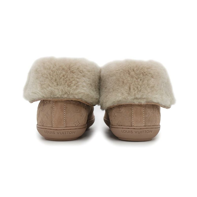 ルイヴィトン スニーカー モノグラムレースアップシューズ ムートン スエード レディースサイズ37 1/2 LOUIS VUITTON 靴