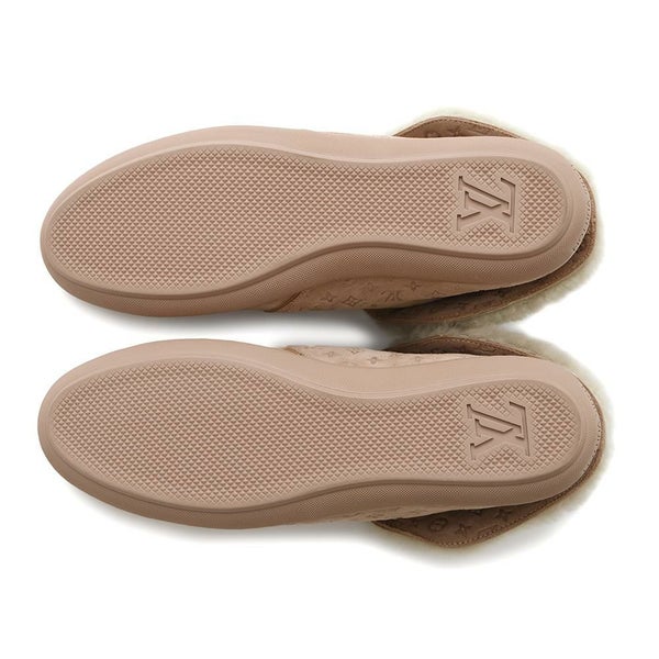 ルイヴィトン スニーカー モノグラムレースアップシューズ ムートン スエード レディースサイズ37 1/2 LOUIS VUITTON 靴
