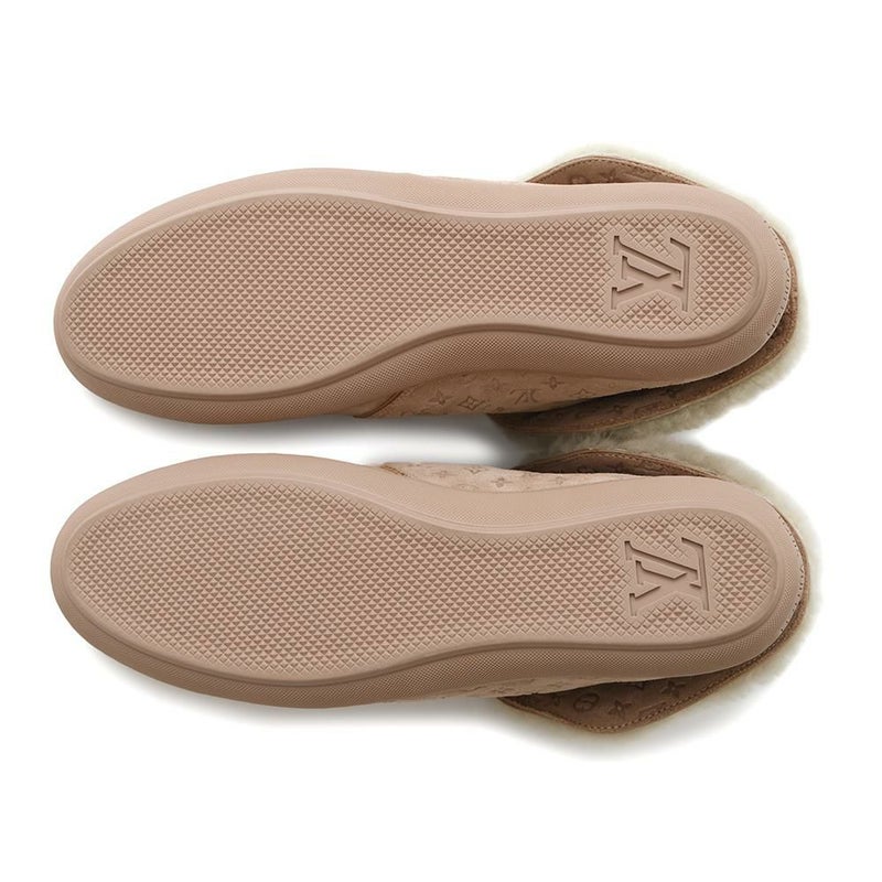 ルイヴィトン スニーカー モノグラムレースアップシューズ ムートン スエード レディースサイズ37 1/2 LOUIS VUITTON 靴