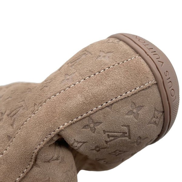 ルイヴィトン スニーカー モノグラムレースアップシューズ ムートン スエード レディースサイズ37 1/2 LOUIS VUITTON 靴