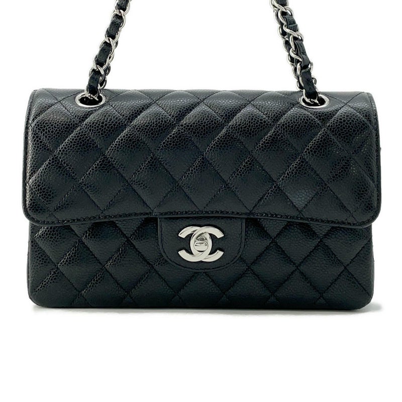 シャネル チェーンショルダーバッグ マトラッセ23 ココマーク ダブルチェーン キャビアスキン A01113 CHANEL バッグ 黒