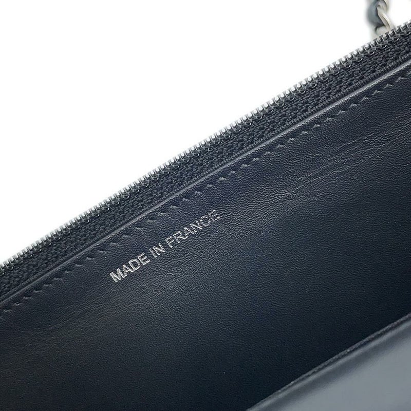 シャネル チェーンウォレット ココマーク キャビアスキン A48654 CHANEL チェーンショルダーバッグ 財布 黒