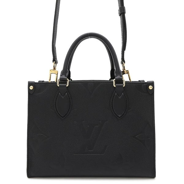 ルイヴィトン トートバッグ オンザゴー PM モノグラム アンプラント M45653 LOUIS VUITTON 2wayショルダー 黒
