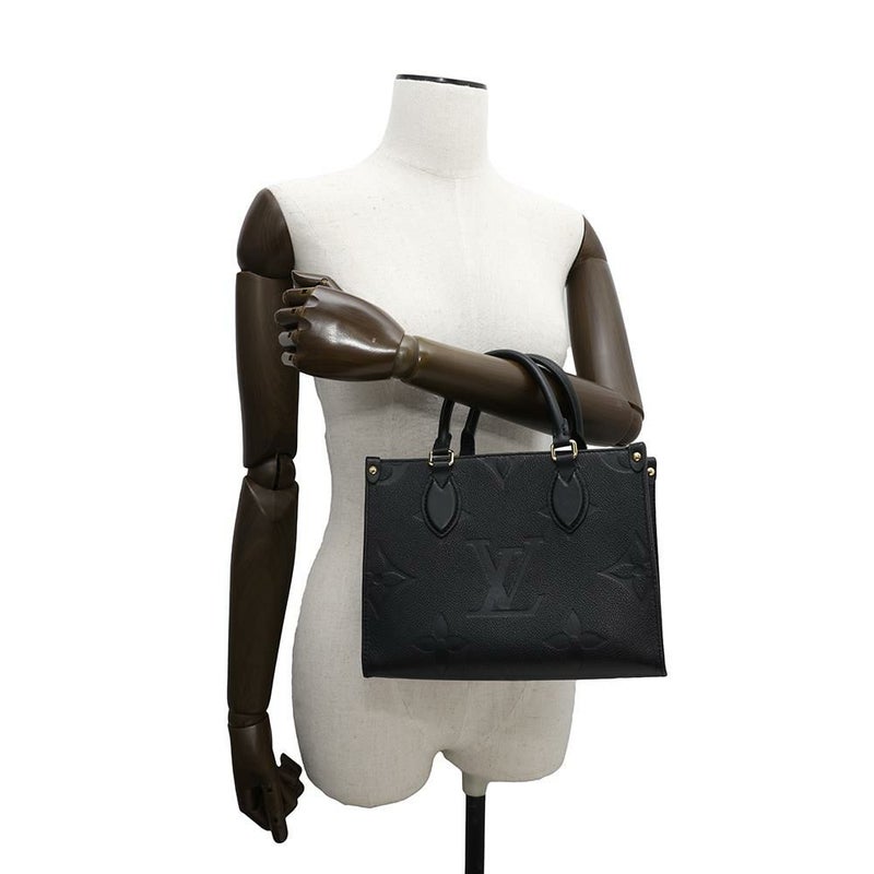 ルイヴィトン トートバッグ オンザゴー PM モノグラム アンプラント M45653 LOUIS VUITTON 2wayショルダー 黒