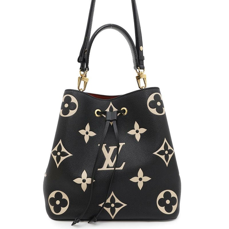 ルイヴィトン ショルダーバッグ バイカラーモノグラム・アンプラント ネオノエMM M45497 LOUIS VUITTON 2wayハンドバッグ 黒