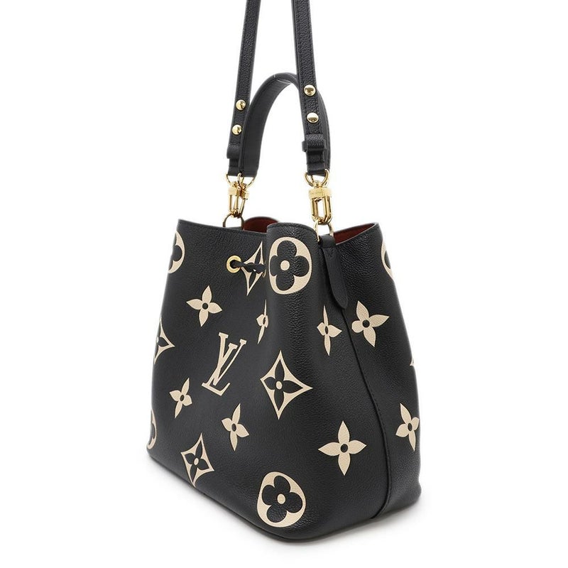 ルイヴィトン ショルダーバッグ バイカラーモノグラム・アンプラント ネオノエMM M45497 LOUIS VUITTON 2wayハンドバッグ 黒