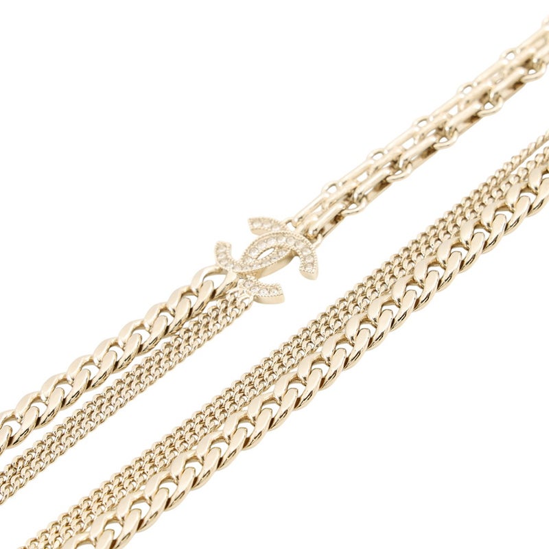 シャネル ネックレス ココマーク ラインストーン B25 K ABG553 CHANEL アクセサリー