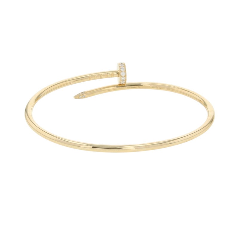 カルティエ ブレスレット ジュスト アン クル SM スモールモデル ダイヤモンド 20P 計0.18ct K18YG サイズ16 B6066116 Cartier