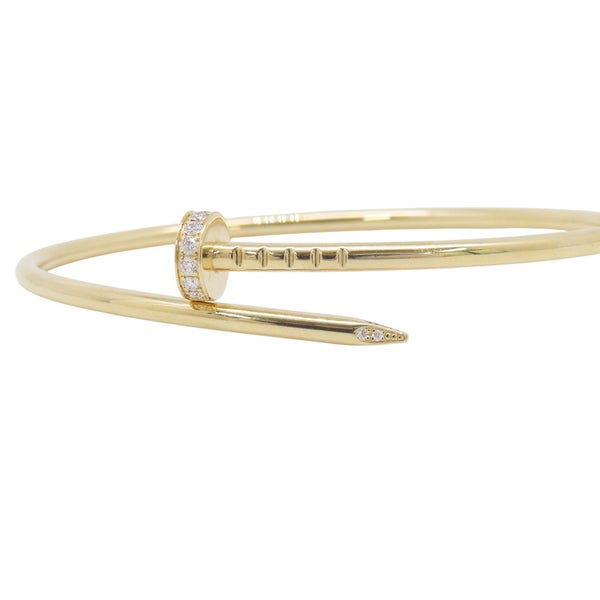カルティエ ブレスレット ジュスト アン クル SM スモールモデル ダイヤモンド 20P 計0.18ct K18YG サイズ16 B6066116 Cartier