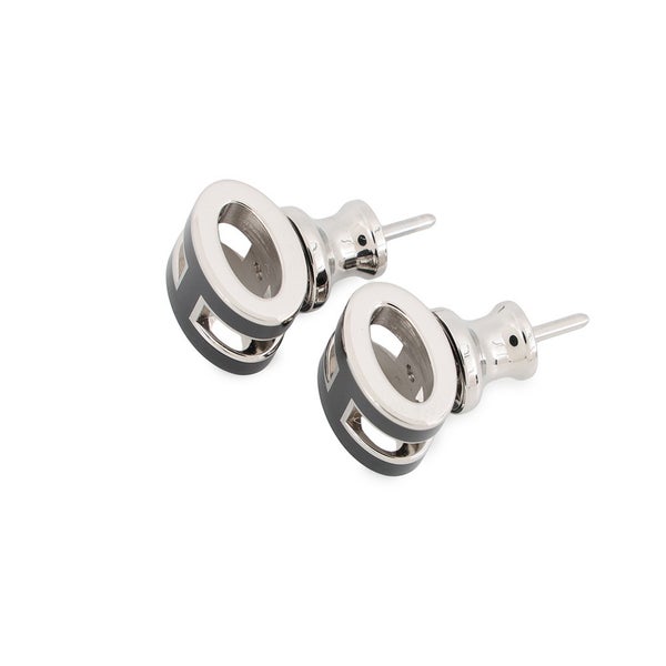 エルメス ピアス ミニ・ポップアッシュ ブラック/シルバー金具 HERMES アクセサリー 黒