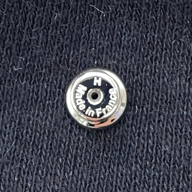 エルメス ピアス ミニ・ポップアッシュ ブラック/シルバー金具 HERMES アクセサリー 黒