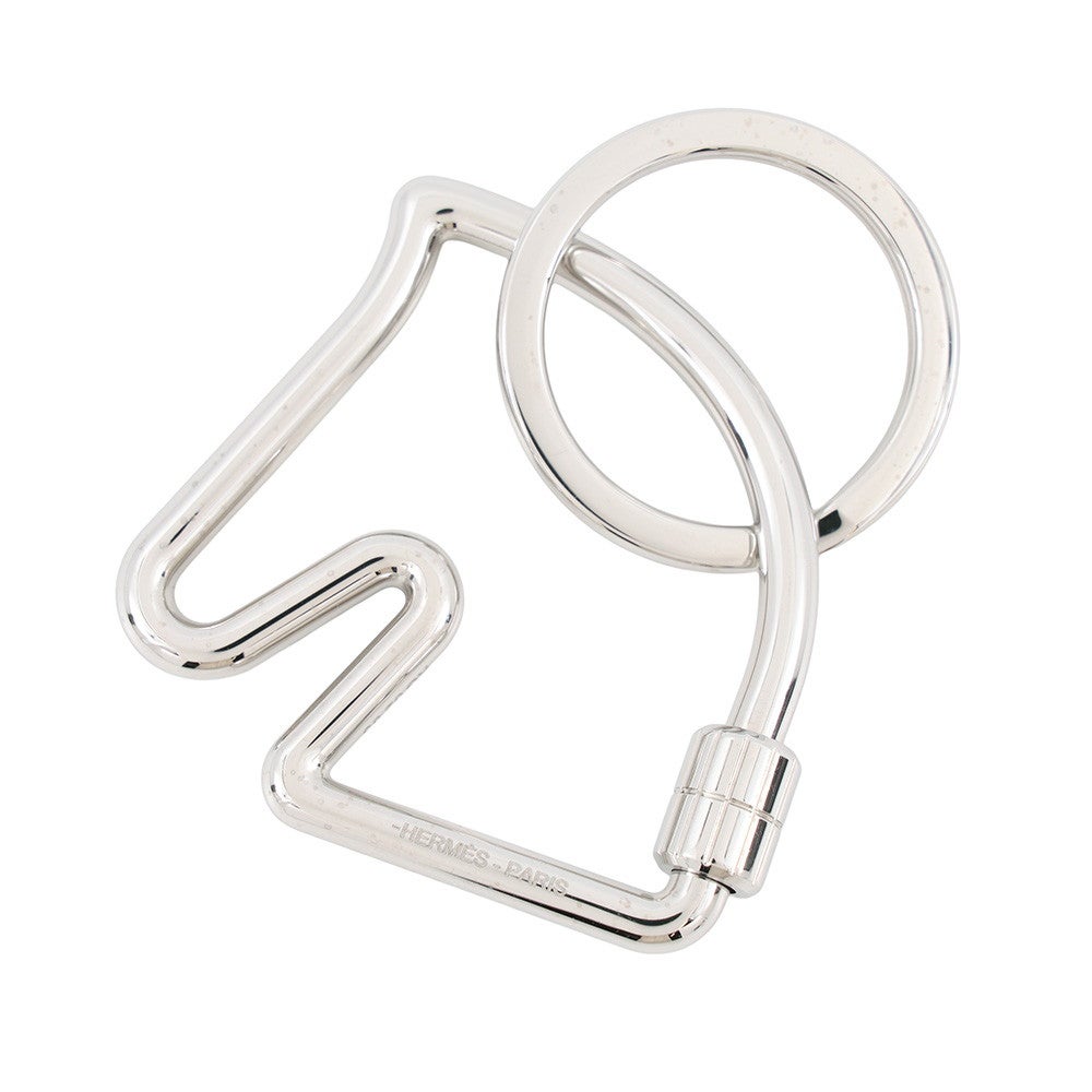 HERMES エルメス シュヴァルシルバーキーリングキーホルダー エルメス キーホルダー シュバル Cheval シルバー金具 HERMES