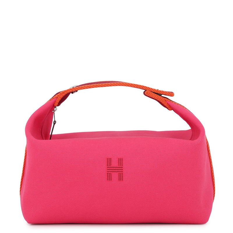 エルメス ポーチ ブリッド・ア・ブラックGM ハイビスカス/シルバー金具 キャンバス HERMES バッグ 小物入れ