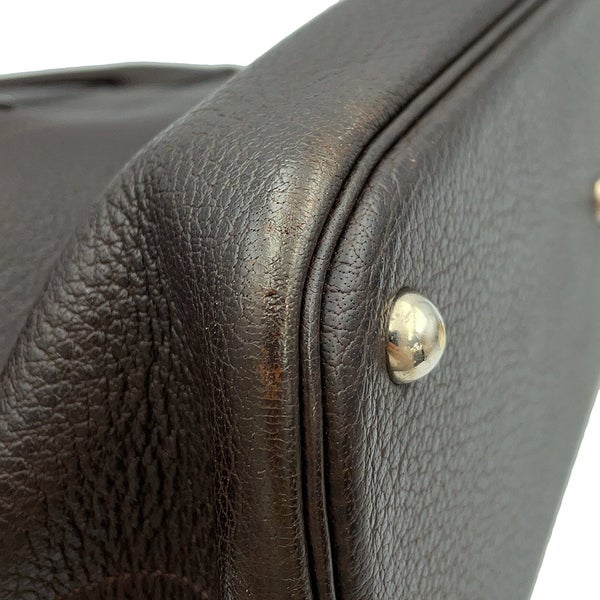 エルメス ハンドバッグ ボリード35 カカオ/シルバー金具 トリヨンクレマンス □H刻印 2wayショルダーバッグ