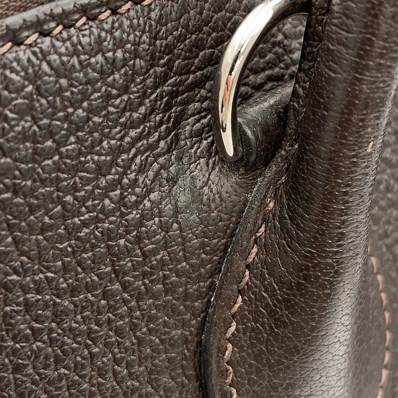 エルメス ハンドバッグ ボリード35 カカオ/シルバー金具 トリヨンクレマンス □H刻印 2wayショルダーバッグ