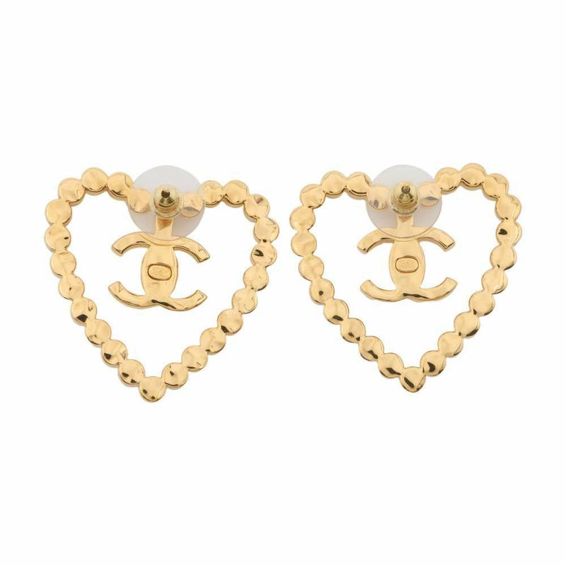 シャネル ピアス ココマーク ロゴ ラインストーン ハート型 L23 C AB9926 CHANEL アクセサリー
