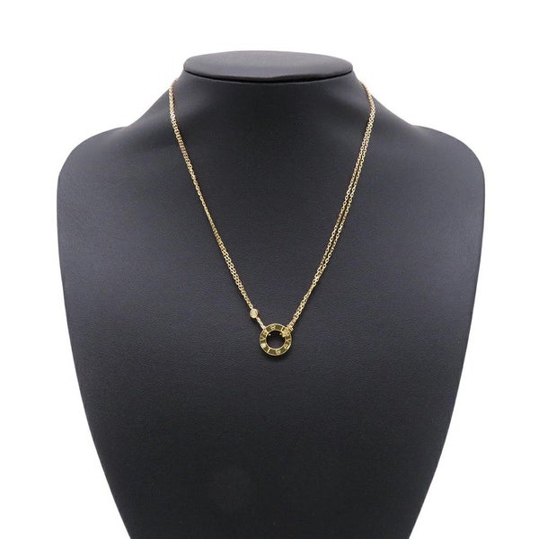 カルティエ ネックレス LOVE サークル ネックレス ダイヤモンド 2P 計0.03ct K18YGイエローゴールド B7219500 Cartier ラブ ペンダント