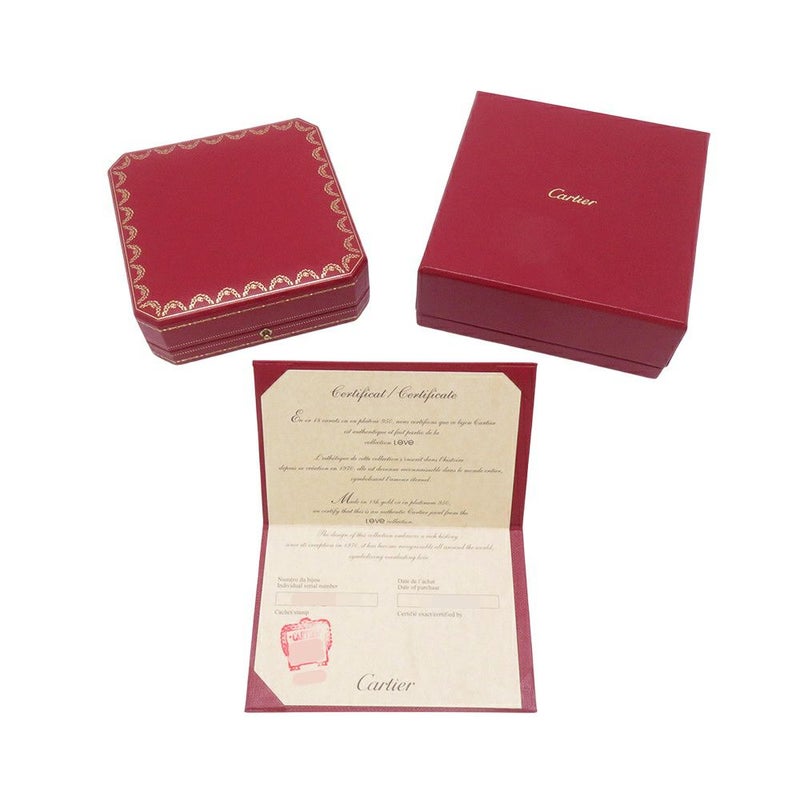 カルティエ ネックレス LOVE サークル ネックレス ダイヤモンド 2P 計0.03ct K18YGイエローゴールド B7219500 Cartier ラブ ペンダント