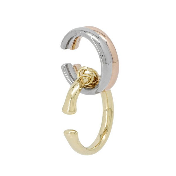 カルティエ ピアス トリニティ シングル イヤリング FOR CHITOSE ABE of sacai K18YG/K18PG/K18WG サイズM Cartier 限定コレクション