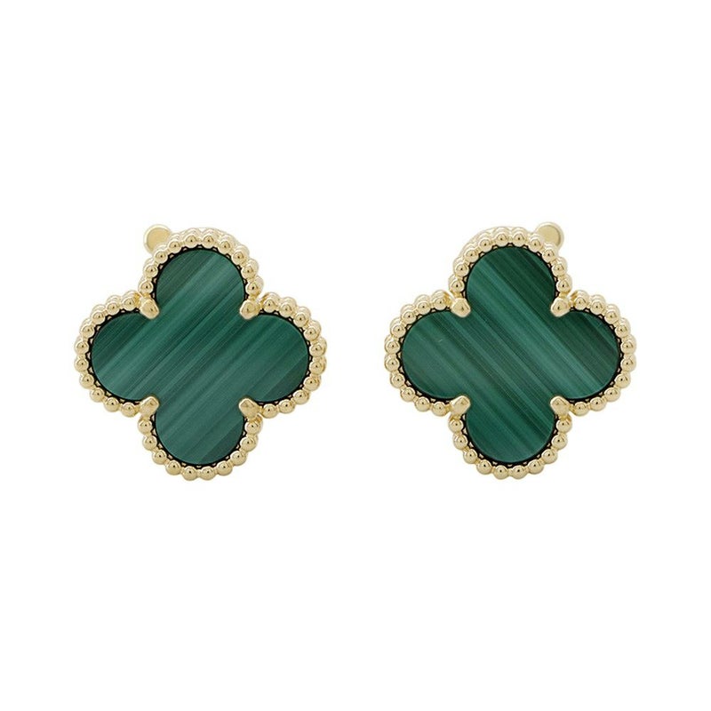 ヴァンクリーフ&アーペル ピアス ヴィンテージ アルハンブラ イヤリング マラカイト K18YGイエローゴールド VCARO3QL00 ジュエリー