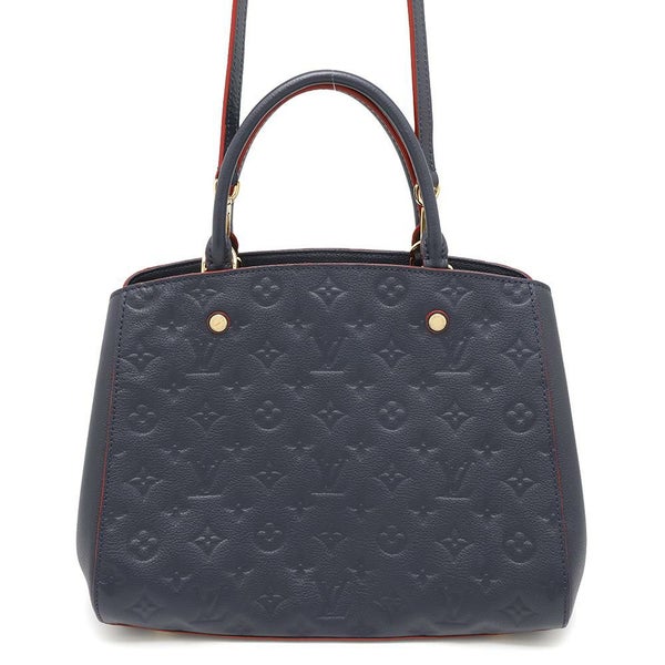 ルイヴィトン ハンドバッグ モノグラム・アンプラント モンテーニュMM M42746 LOUIS VUITTON 2way ネイビー