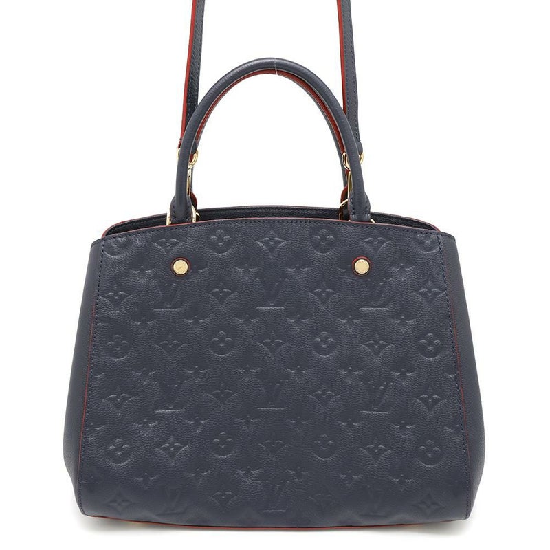 ルイヴィトン ハンドバッグ モノグラム・アンプラント モンテーニュMM M42746 LOUIS VUITTON 2way ネイビー