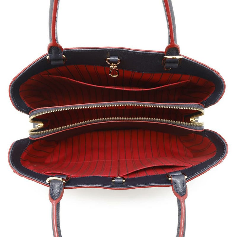 ルイヴィトン ハンドバッグ モノグラム・アンプラント モンテーニュMM M42746 LOUIS VUITTON 2way ネイビー