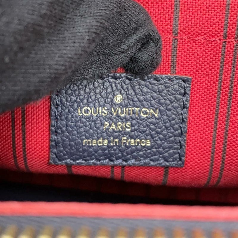 ルイヴィトン ハンドバッグ モノグラム・アンプラント モンテーニュMM M42746 LOUIS VUITTON 2way ネイビー