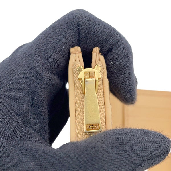 ボッテガヴェネタ 三つ折り財布 マキシイントレチャート カセット レザー 651372 BOTTEGA VENETA ベージュ