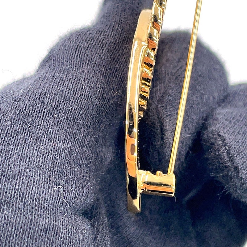 シャネル ブローチ ココマーク ロゴ メタル ラインストーン B24P ABC895 CHANEL アクセサリー