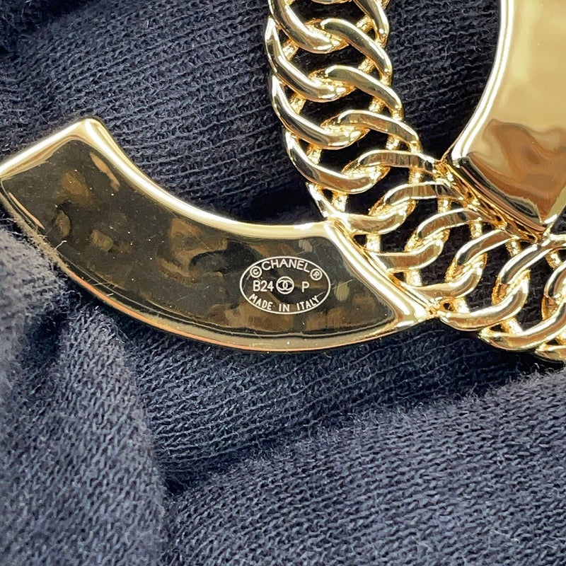 シャネル ブローチ ココマーク ロゴ メタル ラインストーン B24P ABC895 CHANEL アクセサリー