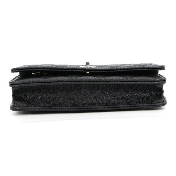 シャネル チェーンウォレット クラシック マトラッセ ココマーク キャビアスキン AP4241 CHANEL 財布 黒